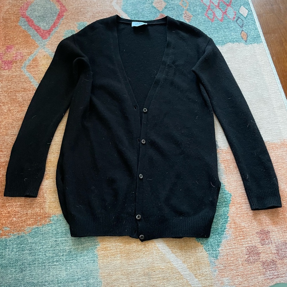 Prada Black Button-Up Cardigan